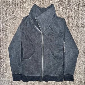 Lululemon Athletica Full Zip Cozy Cuddle Up Jacket in Heathered Gray